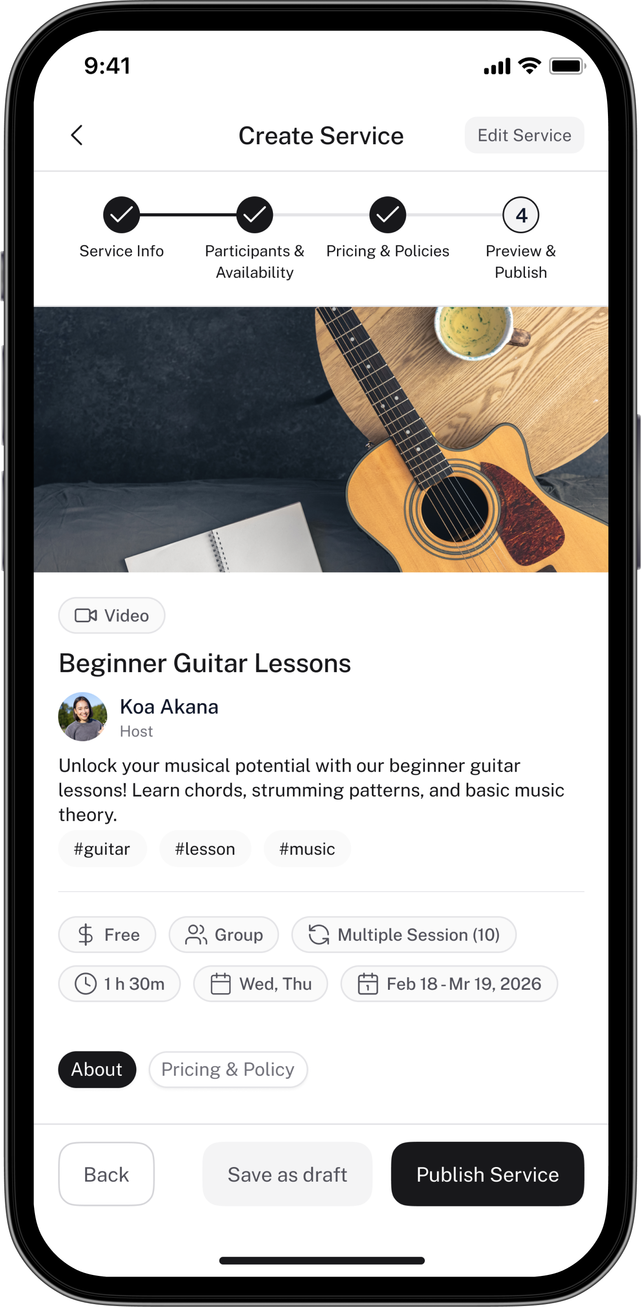 Service Creation Step 4